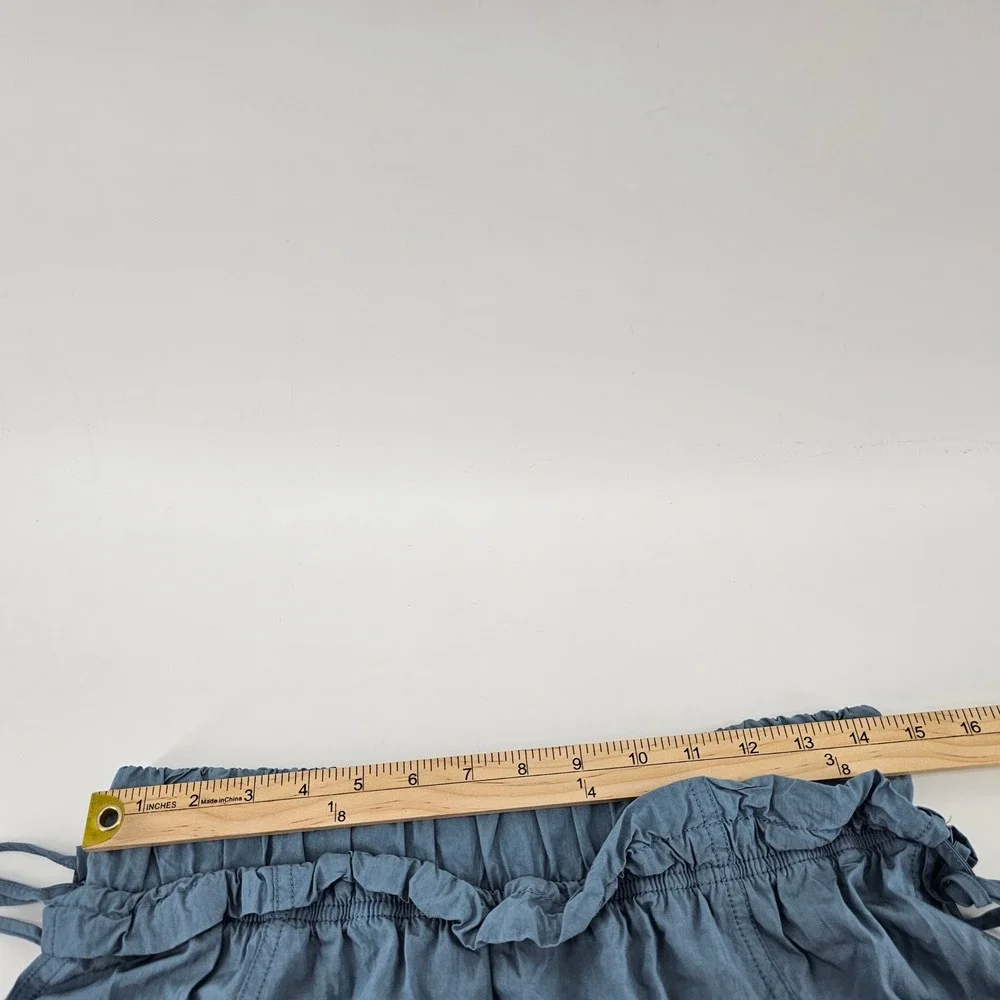 Current Air Midi Skirt Womens M Blue Paperbag Waist Utility Cargo 2350007